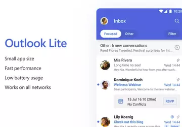 Microsoft Outlook Lite jest dostępny na ...