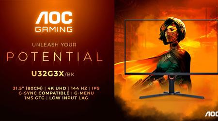 Wyświetlacz 4K UHD, 144 Hz i HDMI 2.1 w cenie 650 funtów - zapowiedź monitora AOC Gaming U32G3X/BK