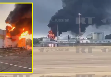 Nieznany dron uderzył w skład ropy ...