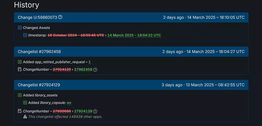 Zrzut ekranu ze strony SteamDB