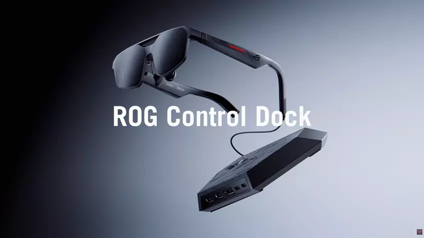 ASUS ROG XREAL R1 AR Gaming Glasses ze stacją dokującą