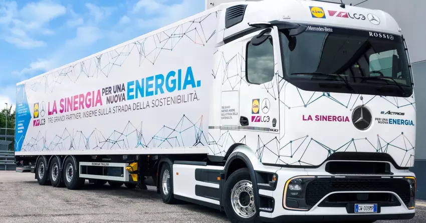 Sieć supermarketów Lidl stała się pierwszym użytkownikiem elektrycznego Mercedes-Benz eActros 600 we Włoszech