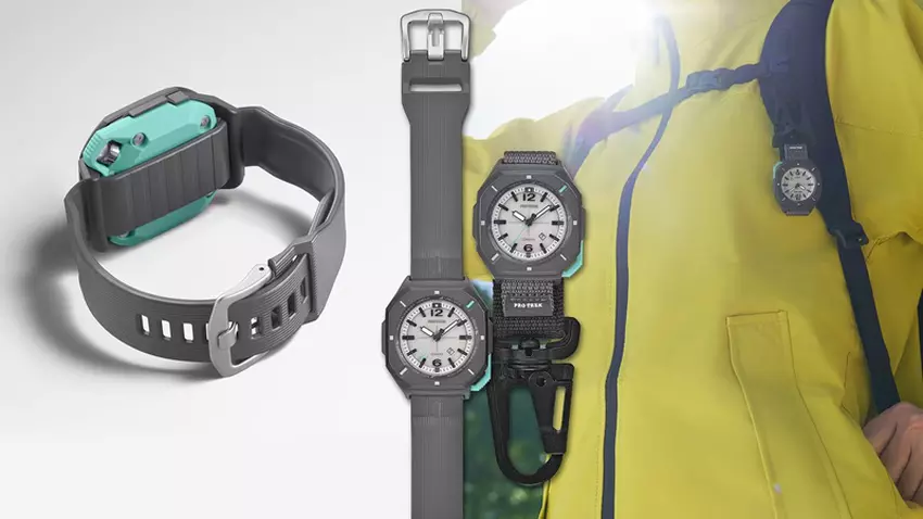 Casio Pro Trek PRJ01AE-8 Solar Watch Side View