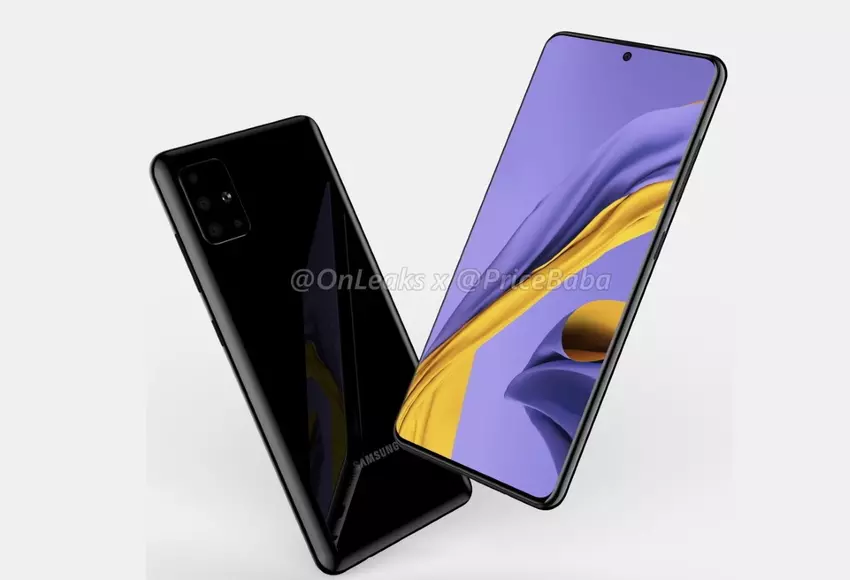 Samsung Galaxy A51 pojawił się na wysokiej jakości renderach: „nieszczelny” wyświetlacz, taki jak w Galaxy Note 10 i kamera z czterema modułami