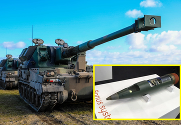 Haubica AHS Krab niszczy rosyjski moździerz ...