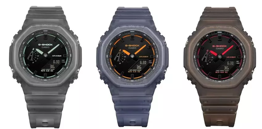 Casio G-Shock GA-2100K Series - modele zegarków z neonowymi akcentami