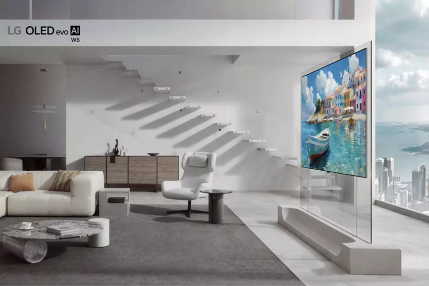 Telewizor LG OLED evo W6 na wystawie CES 2026