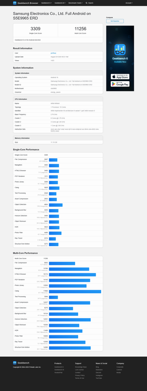 Nowy wynik Exynos 2600