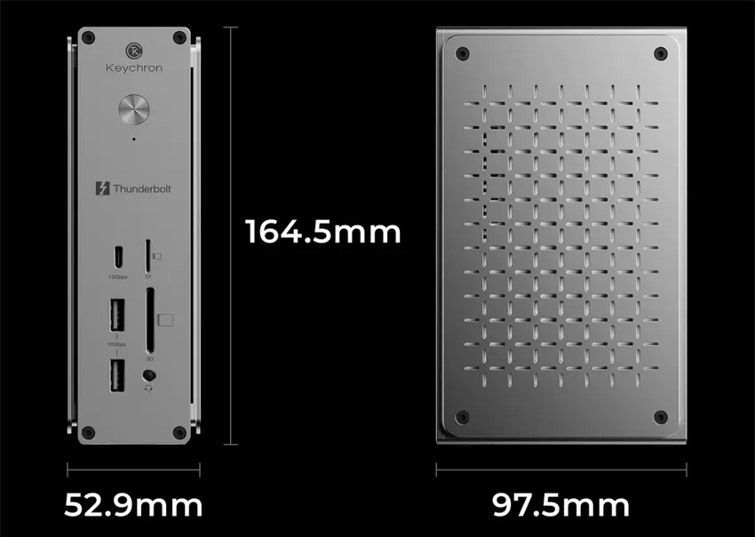 Wymiary stacji dokującej Thunderbolt 5 Dock