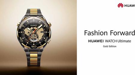 Huawei Watch Ultimate Gold Edition: smartwatch ze złotymi elementami obudowy, szafirowym szkiełkiem i tytanową bransoletą za 2999 euro