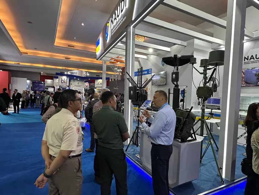 Ukraiński stoisko na targach obronnych Indo Defence Expo Forum w Indonezji