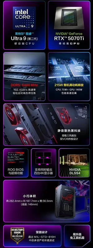 Kompaktowy komputer gamingowy ASUS ROG NUC 2025