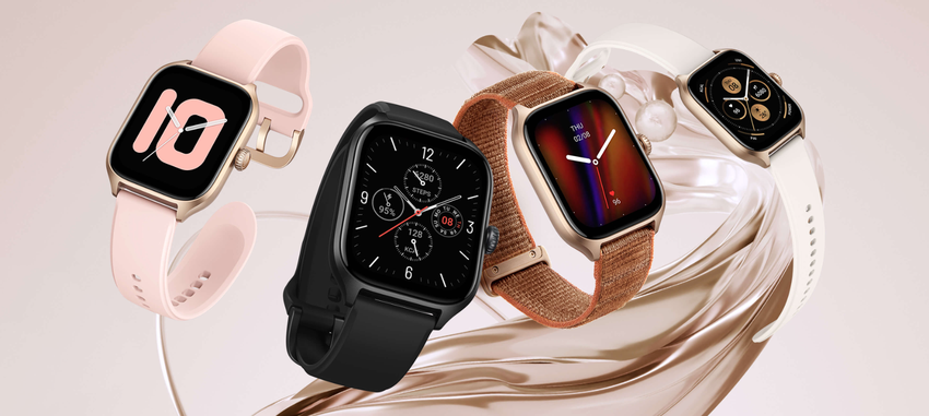 Amazfit GTS 4 - ekran AMOLED, monitorowanie tętna i nasycenia, GPS i tryby sportowe 150 za 200 €