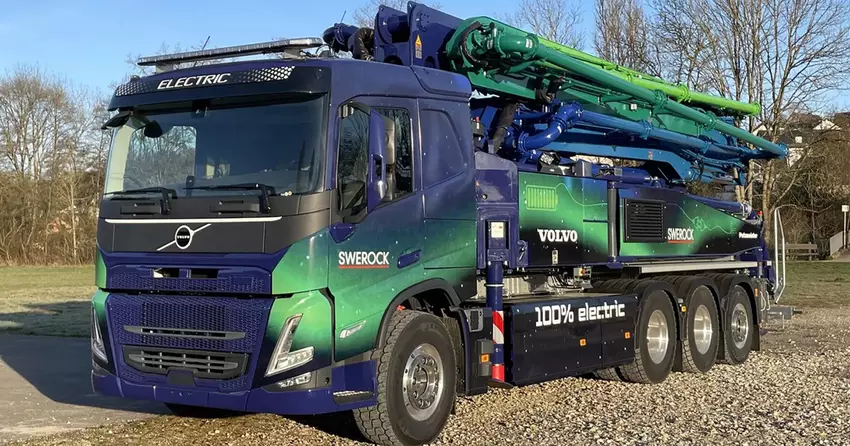 Volvo i Putzmeister zaprezentowali 100% elektryczną betoniarnię