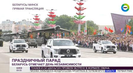 Białoruś demonstruje irańskie Shahed na chińskich samochodach podczas parady 