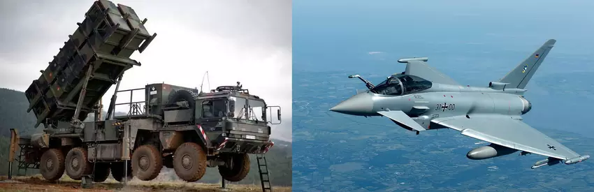 Niemcy przerzucają do Polski myśliwce Eurofighter Typhoon i systemy Patriot, systemy obrony powietrznej mają być zainstalowane na granicy z Ukrainą