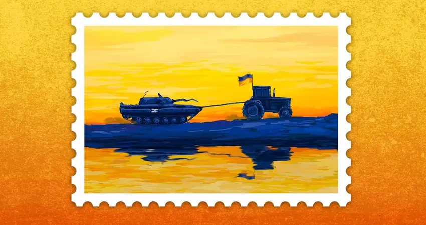 Oddziały ciągnikowe Ukrainy zajęły rosyjski transporter opancerzony MT-LB