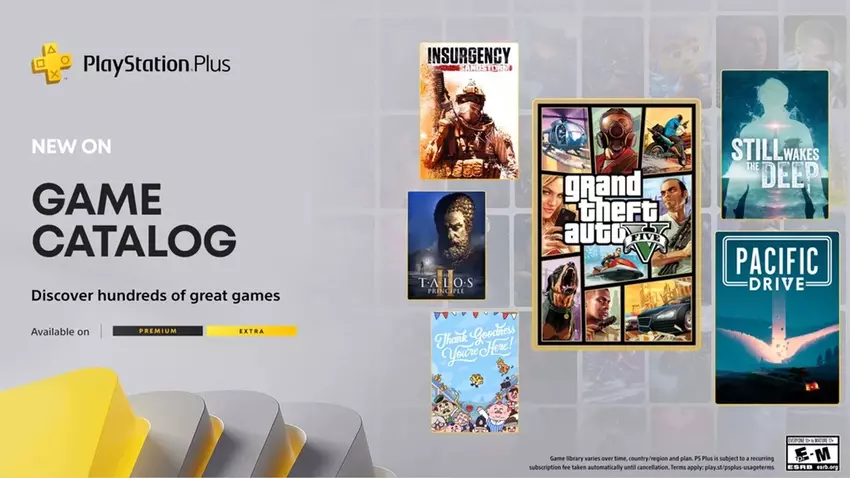 W przyszłym tygodniu subskrybenci PlayStation Plus Extra i Premium otrzymają osiem gier, w tym GTA V, Pacific Drive i The Talos Principle 2