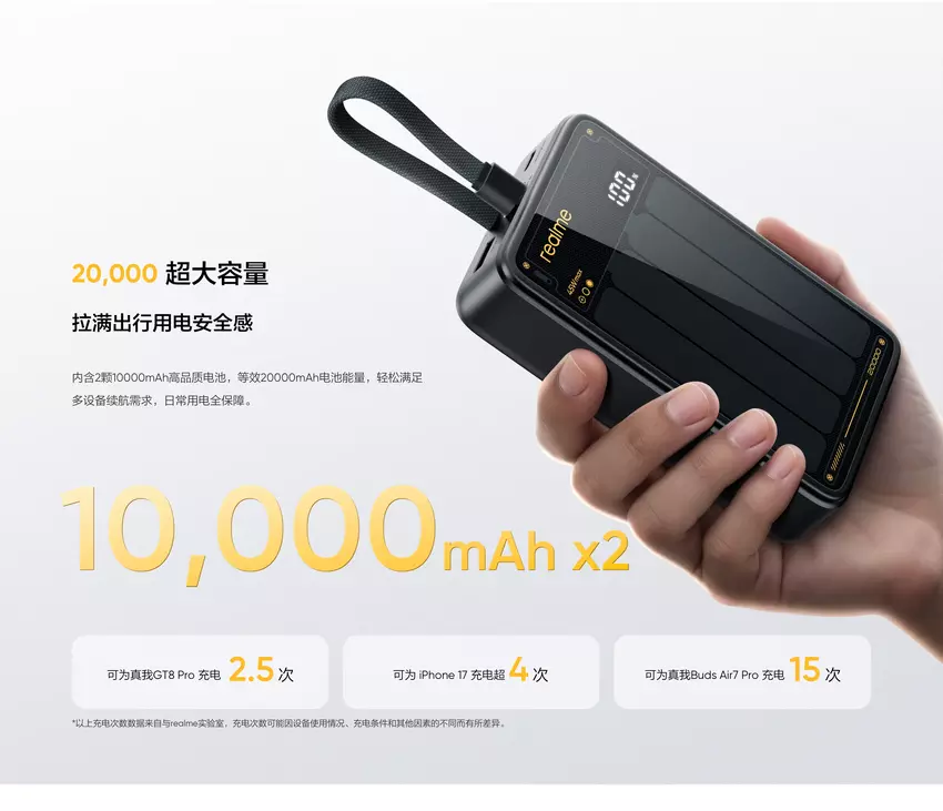 Realme wypuściła powerbank z dwoma bateriami po 10 000 mAh