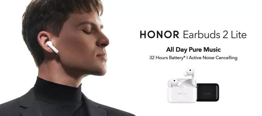 Światowa premiera Honor Earbuds 2 Lite na AliExpress: słuchawki TWS z ANC, Bluetooth 5.2, do 32 godzin pracy na baterii i promocyjną ceną 55 dolarów