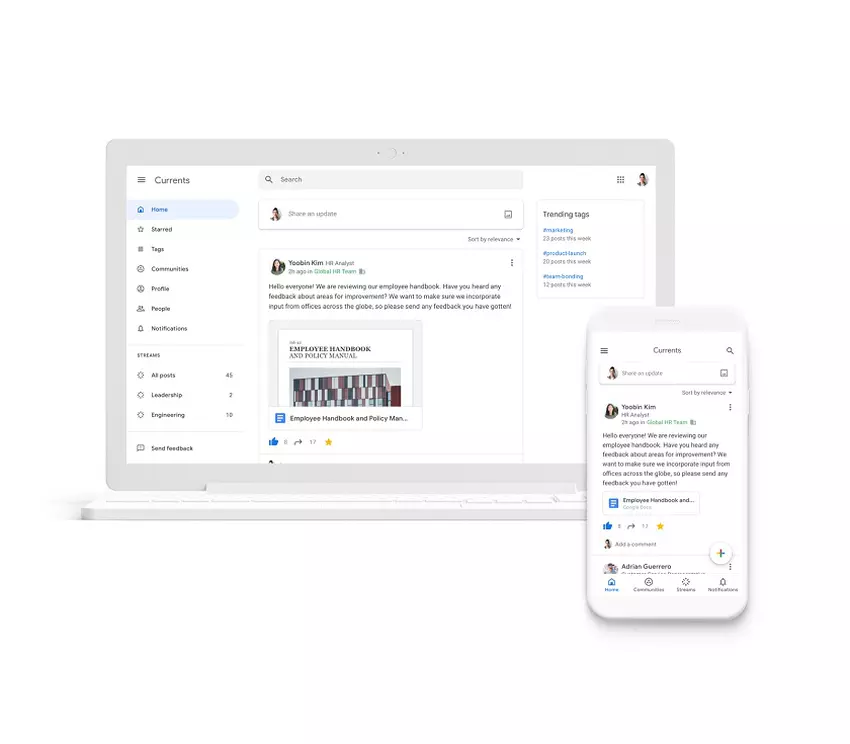 Google+ w Profil: Google wprowadził serwis Currents