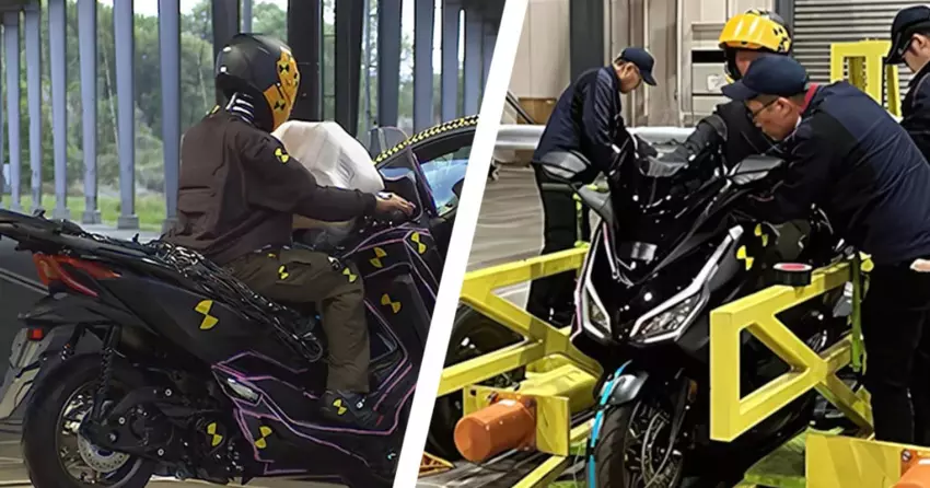 Toyoda Gosei pokazała prototyp poduszki powietrznej dla motocykli i skuterów