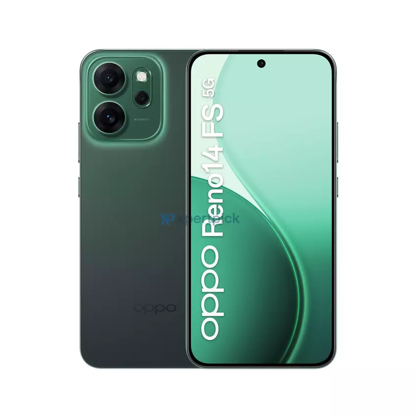 Oppo Reno 14 FS 5G w zielonym