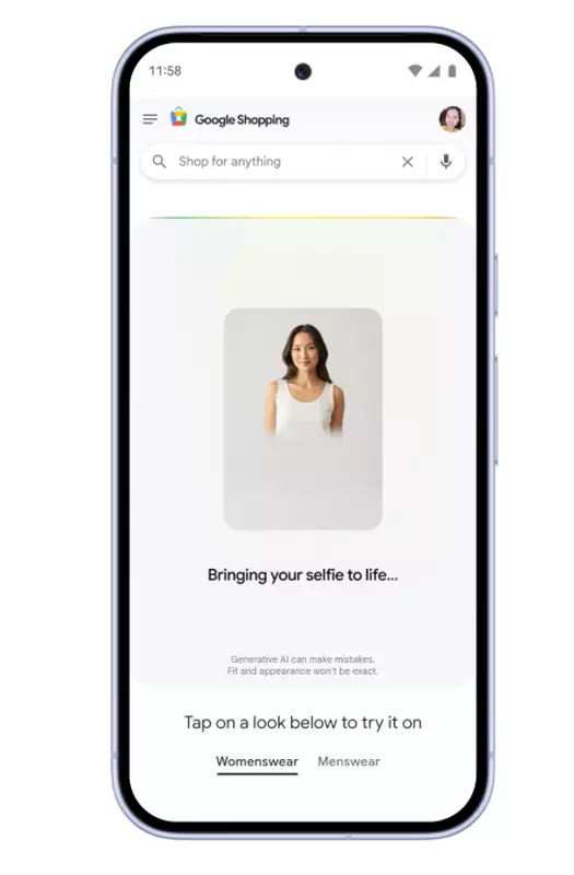 Wirtualna przymiarka ubrań w Google Shopping na podstawie selfie