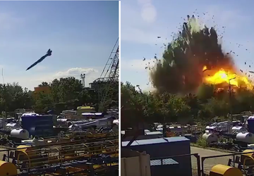 Zełenski opublikował wideo z bezpośredniego trafienia ...