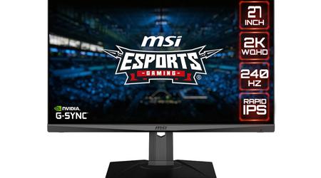 MSI Optix G274QPX: monitor do gier z ekranem 2K IPS o częstotliwości odświeżania 270 Hz i obsługą technologii Nvidia G-Sync za 380 USD