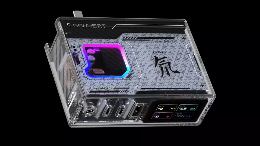 Nubia zaprezentowała Red Magic Deuterium-Front GaN, ładowarkę o mocy 150 W z wyświetlaczem i podświetleniem RGB