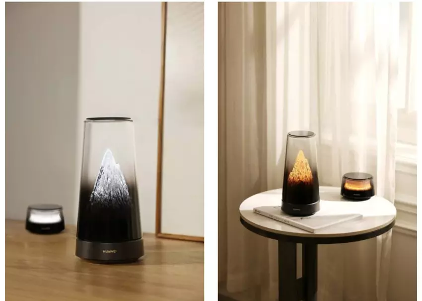 Podświetlony szczyt górski wewnątrz Huawei Router X3 Pro