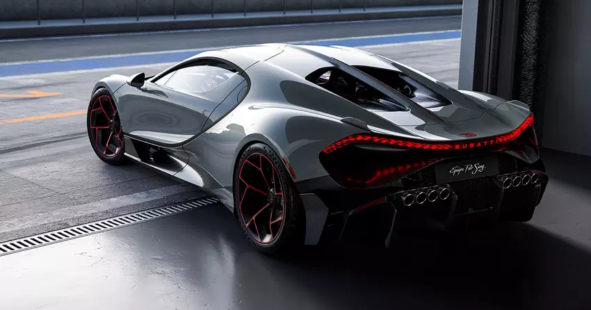 Bugatti Tourbillon z pakietem EPS otrzymuje niesamowity układ wydechowy z ośmioma rurami wydechowymi