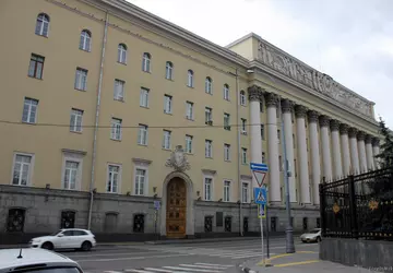 Rosyjski budynek ministerstwa obrony w ogniu ...