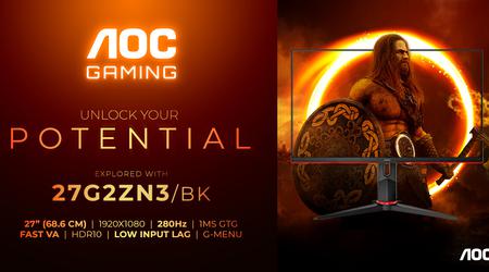 AOC AGON 27G2ZN3/BK - gamingowy monitor z obsługą 280 Hz za 240 USD