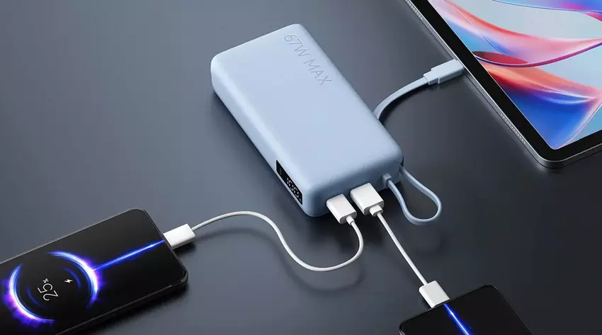 W Europie pojawił się nowy powerbank Xiaomi o pojemności 20000 mAh i wyjściowej mocy 67 W