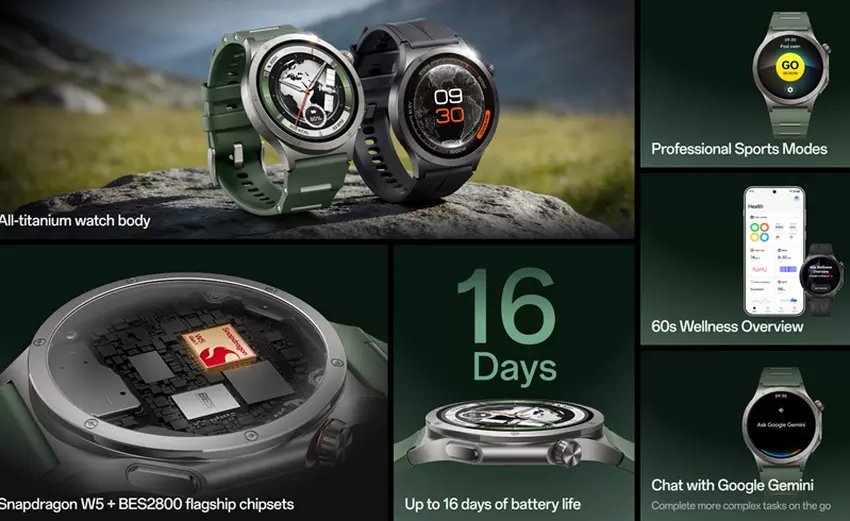 Pełne ładowanie OnePlus Watch 4 trwa około 75 minut