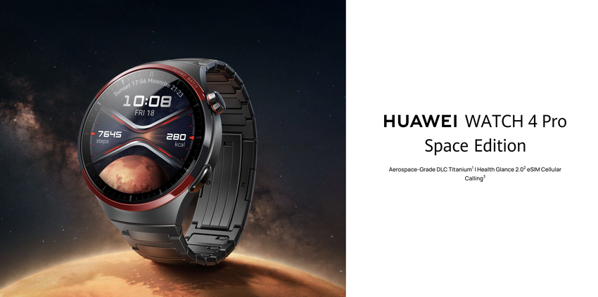 Huawei Watch 4 Pro Space Edition z tytanową kopertą, szafirowym szkiełkiem i ceną 649 euro zadebiutował na całym świecie