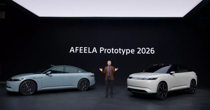 Afeela 1 i Afeela Prototype 2026 na prezentacji