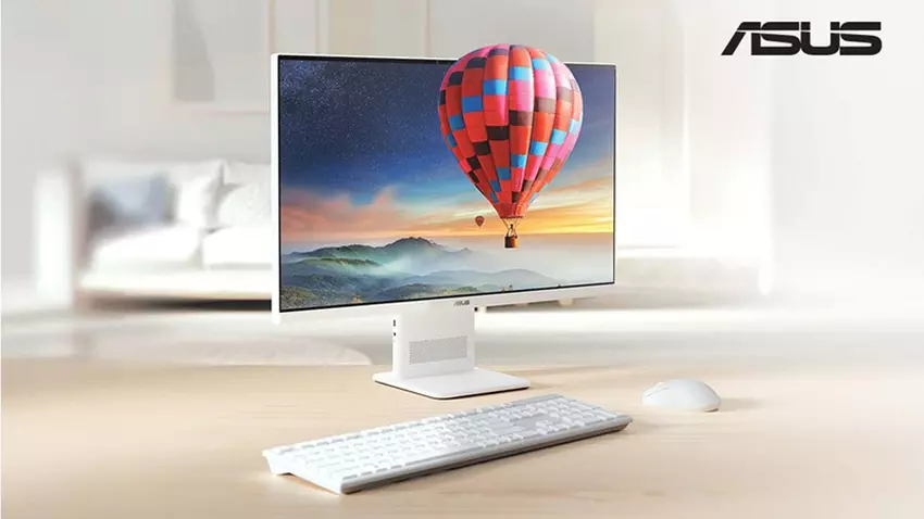 Komputer all-in-one ASUS VM441 w matowym białym kolorze