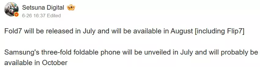 Obraz potrójnego składanego smartfona Samsung