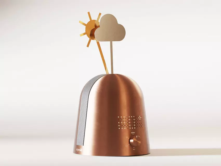 Skymill: kinetyczna rzeźba, która przekształca prognozę pogody w estetyczne doznanie (wideo)