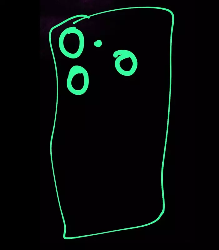 Komiczny obraz tylnego panelu CMF Phone 3 Pro, pokazujący zmiany w rozmieszczeniu kamer