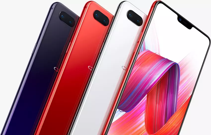 Ogłoszenie Oppo R15: korpus szklany ekran i „wysoki” z cięciem, jak iPhone X