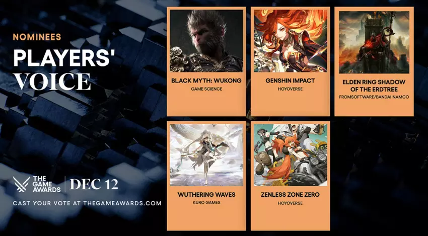 Rozpoczął się ostatni etap głosowania graczy na The Game Awards 2024: o prestiżową nagrodę ubiega się pięć tytułów