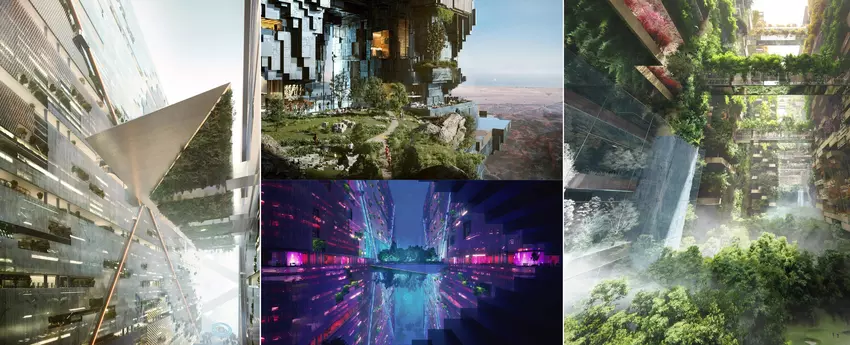 Opublikowane zdjęcia podwójnego poziomego wieżowca Mirror Line o wartości 1 biliona dolarów, który przyćmi egipskie uczty