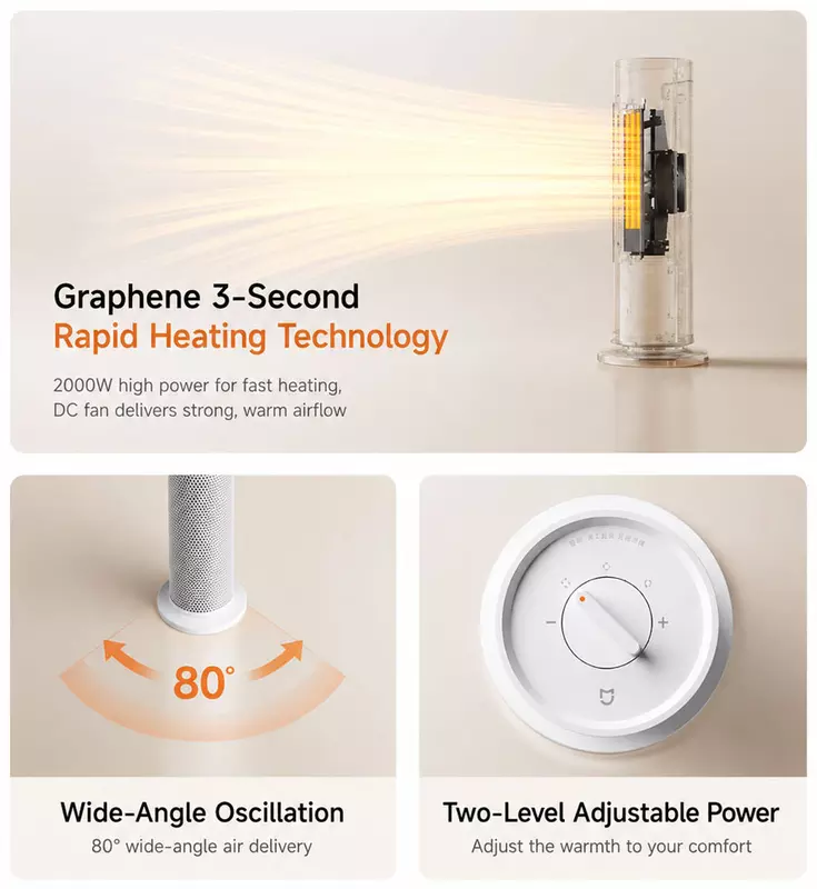 Zdjęcie grzejnika Mijia Graphene Heater C