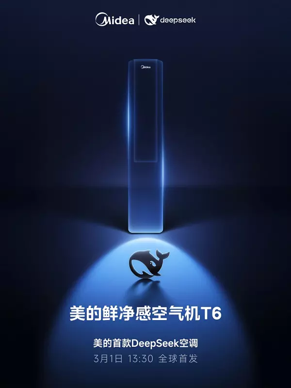 Plakat promocyjny Midea T6 DeepSeek R1