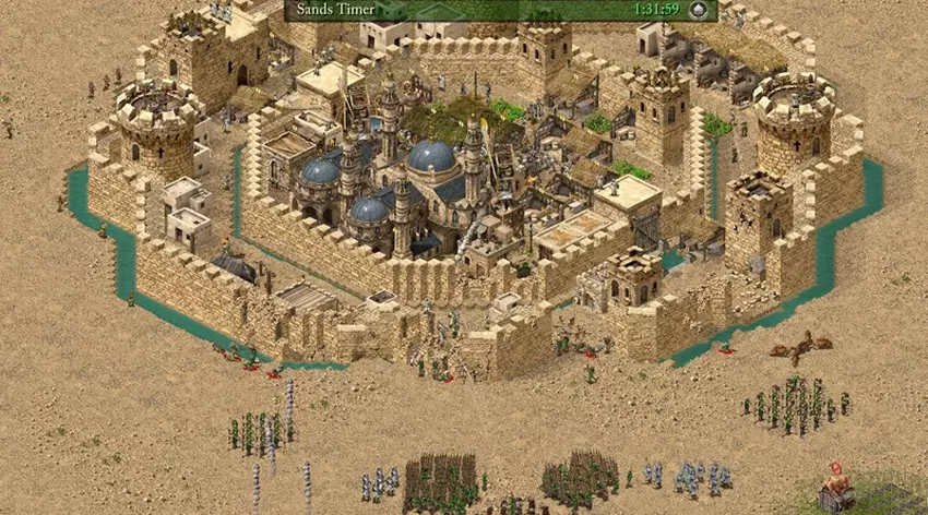 Ilustracja zamku z Stronghold Crusader: Edycja Ostateczna