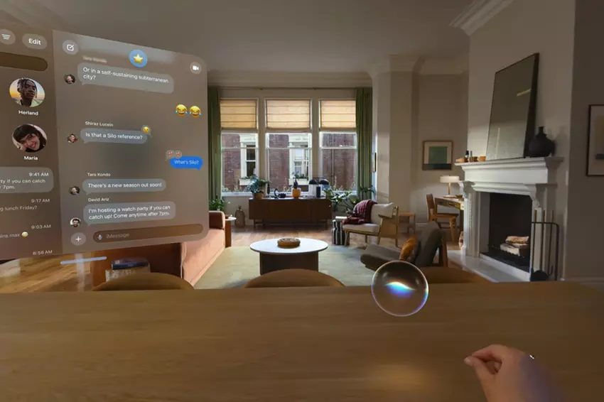 Interfejs Siri AI na Apple Vision Pro
